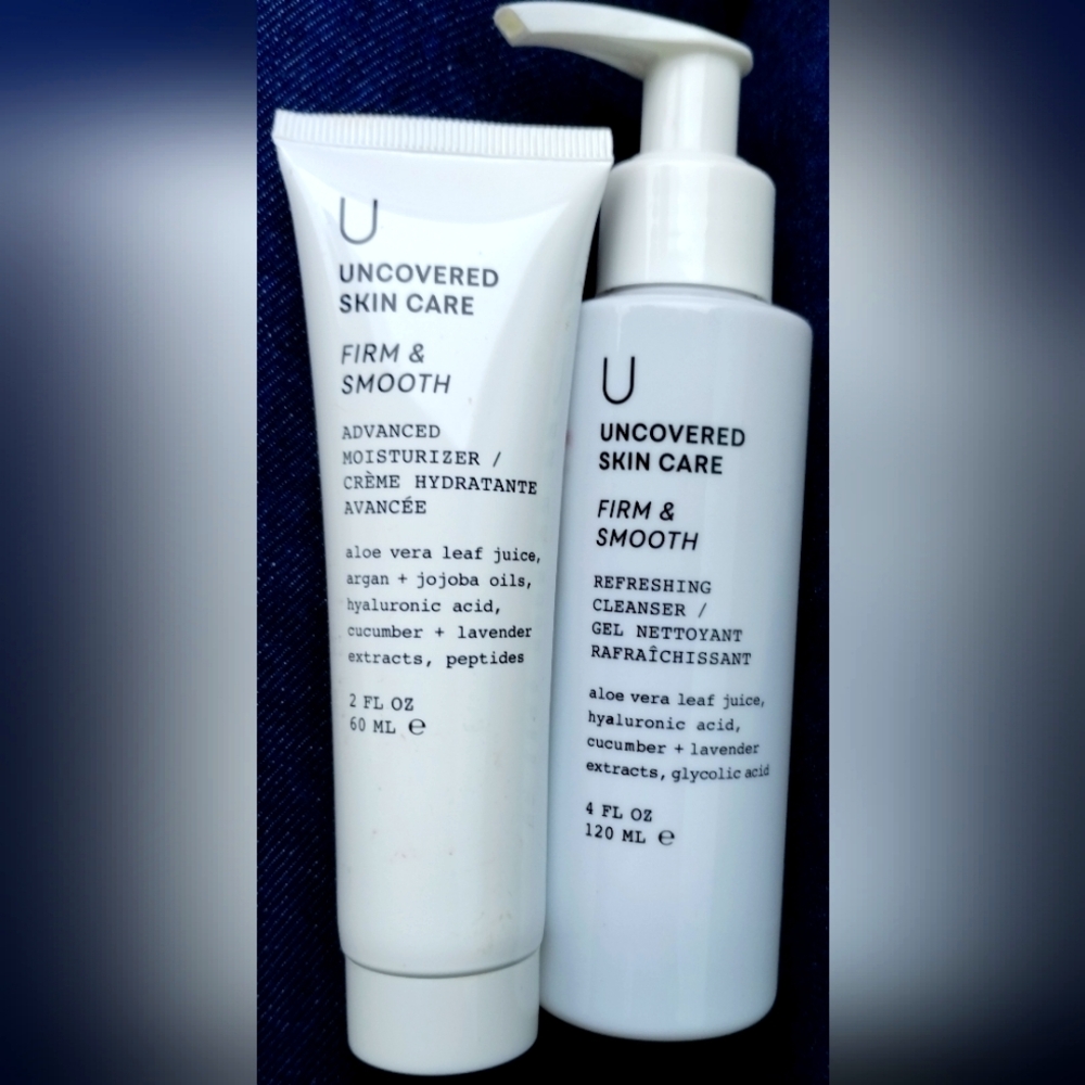 UNCOVERED SKINCARE FIRM&SMOOTH ADVANCED MOISTURIZER60ML&REFRESHING CLEANSER120ML